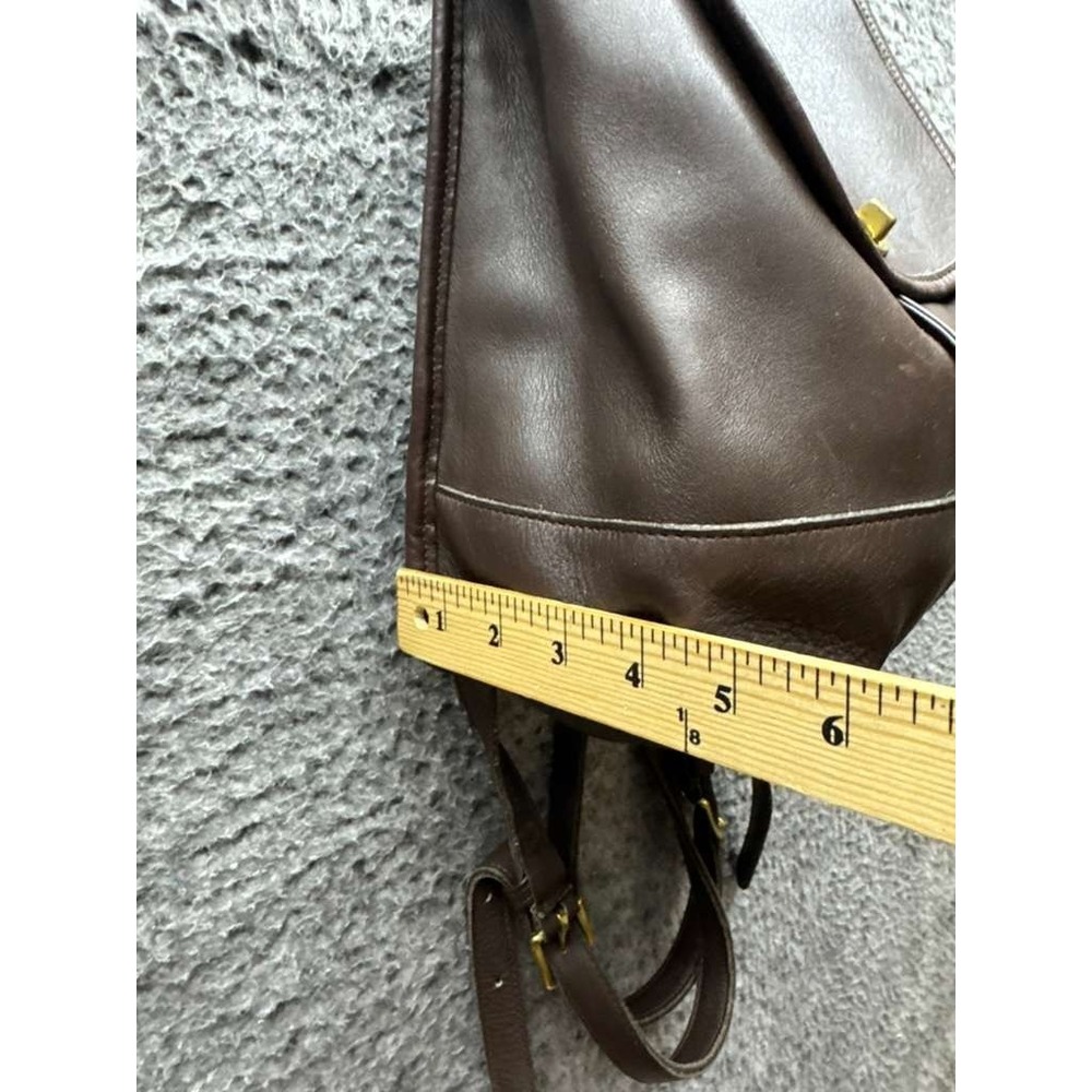Vintage Coach K3H-9791 Women's Leather Turn-Lock‎ Daypack Backpack Dark Brown - Picture 9 of 11